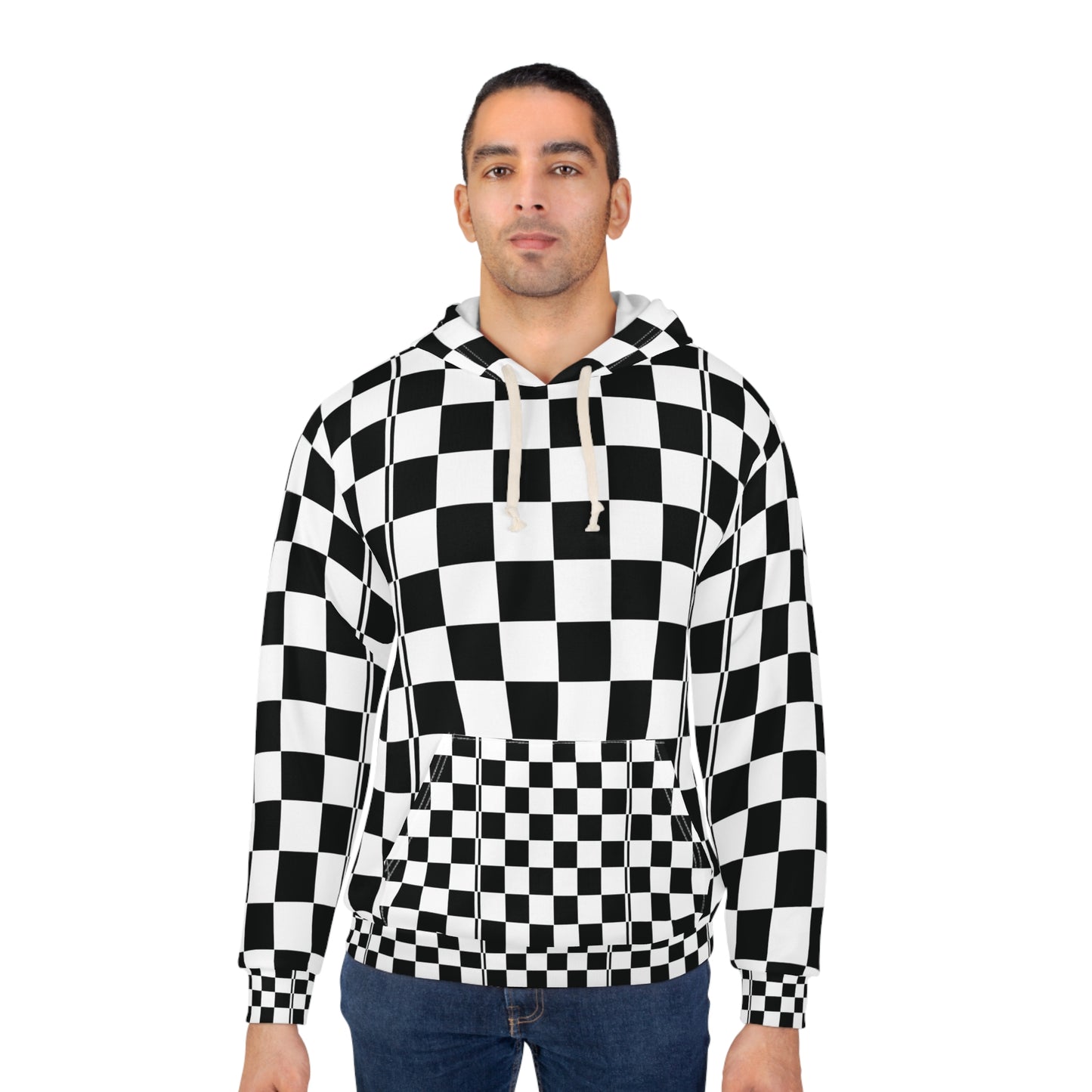 Checkerboard Pullover Hoodie