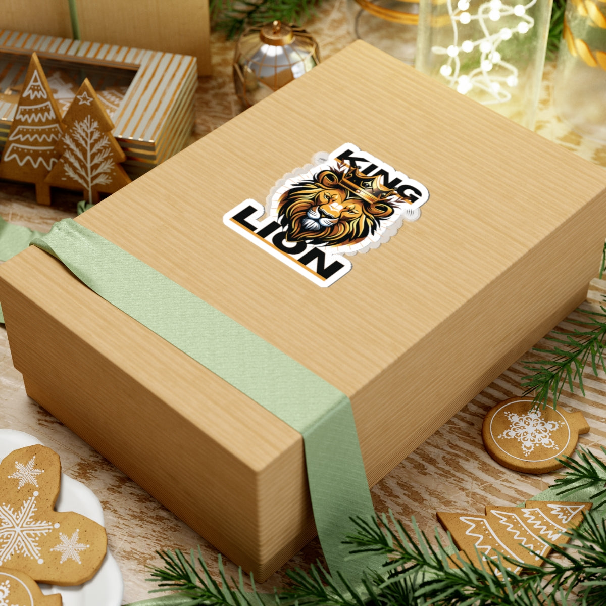 King Lion Kiss-Cut Stickers | Regal Animal Decor for Enthusiasts