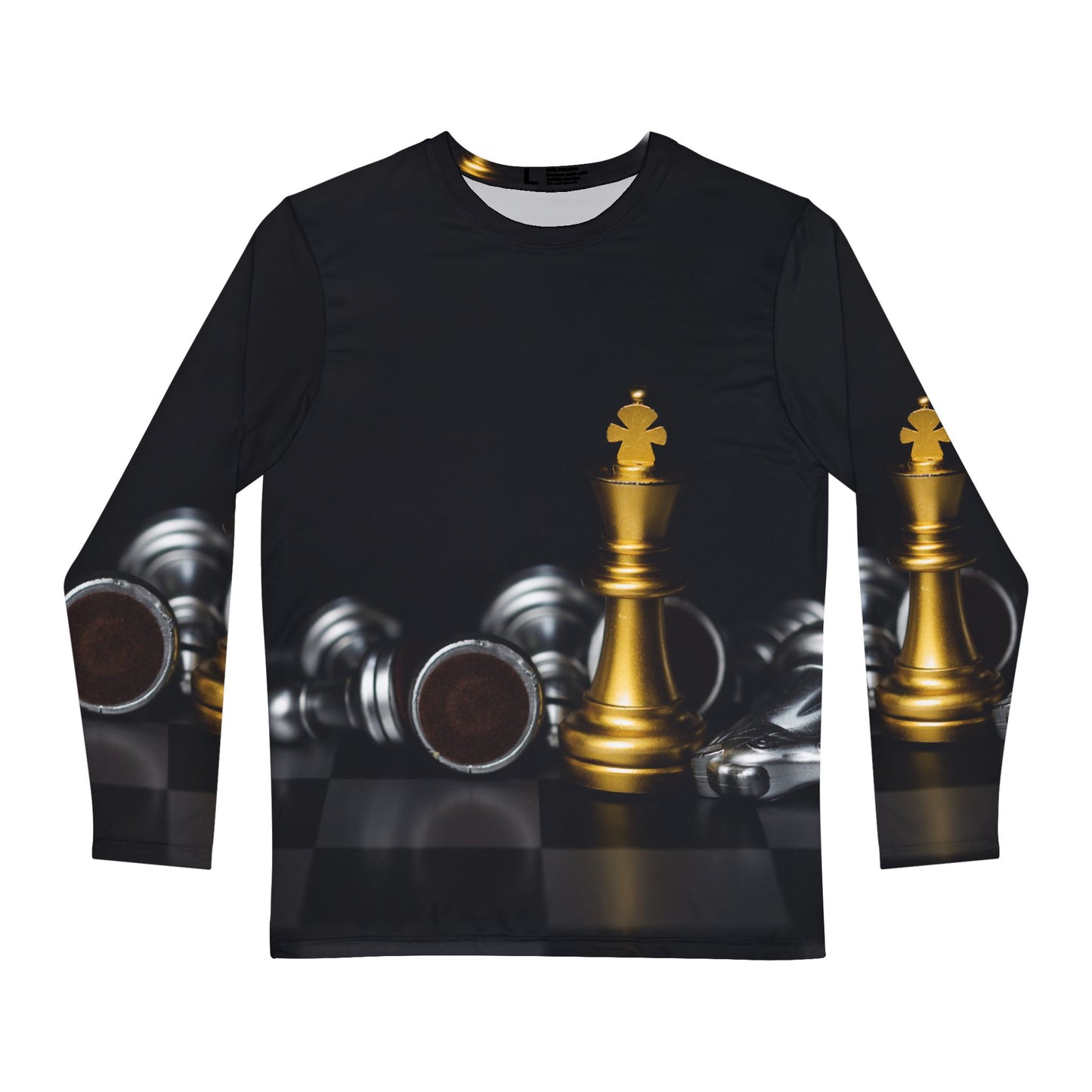 Chess Themed Men's Long Sleeve Shirt - Perfect for Game Night and Gift Giving