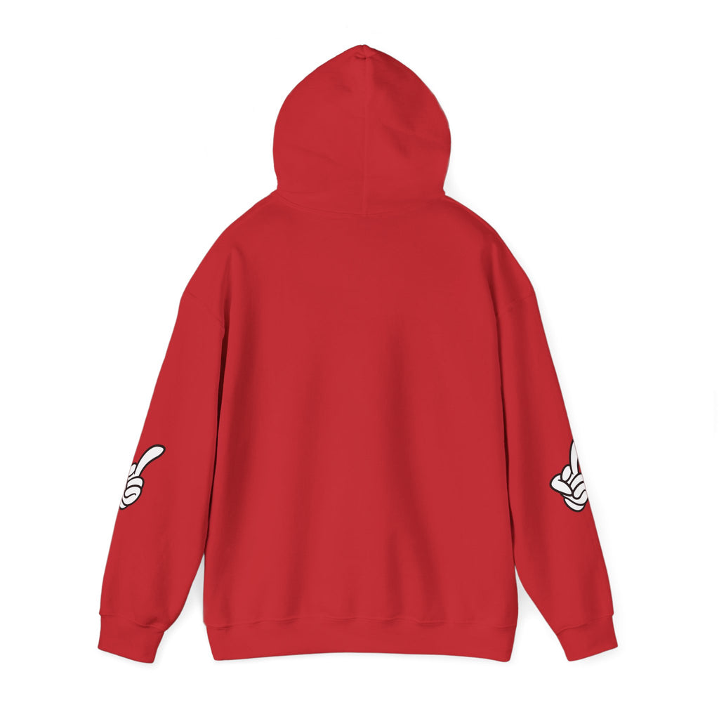 Middle Finger Hoodie – Minimal Cartoon Finger Graphic Pullover