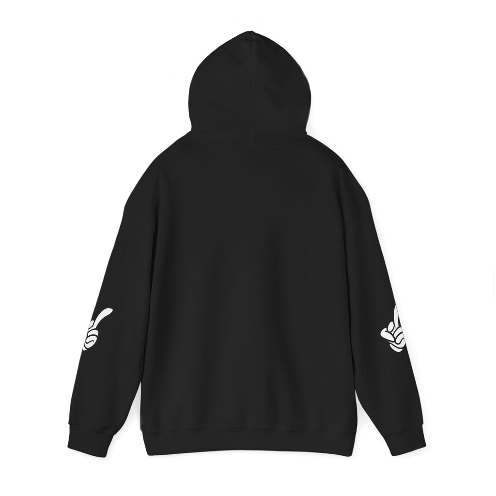 Middle Finger Hoodie – Minimal Cartoon Finger Graphic Pullover