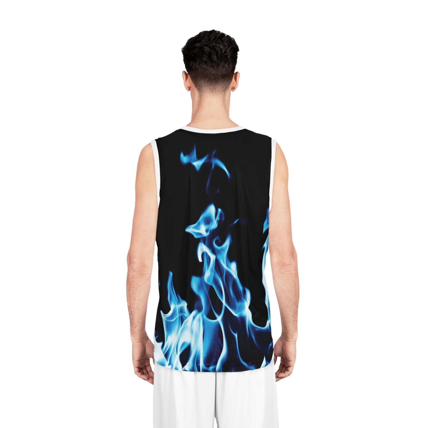 Flame Pattern Basketball Jersey
