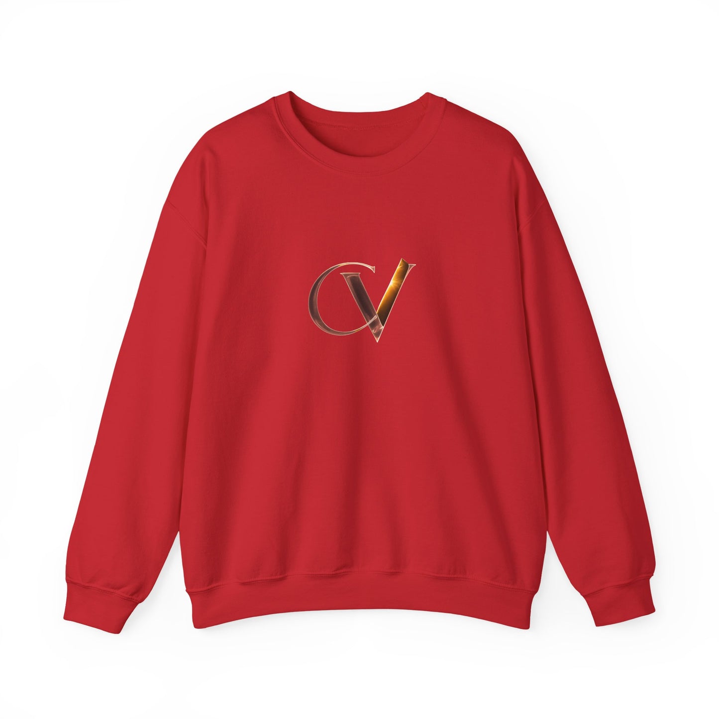 Minimalist CV Monogram Crewneck Sweatshirt — Elegant Initial Logo Pullover