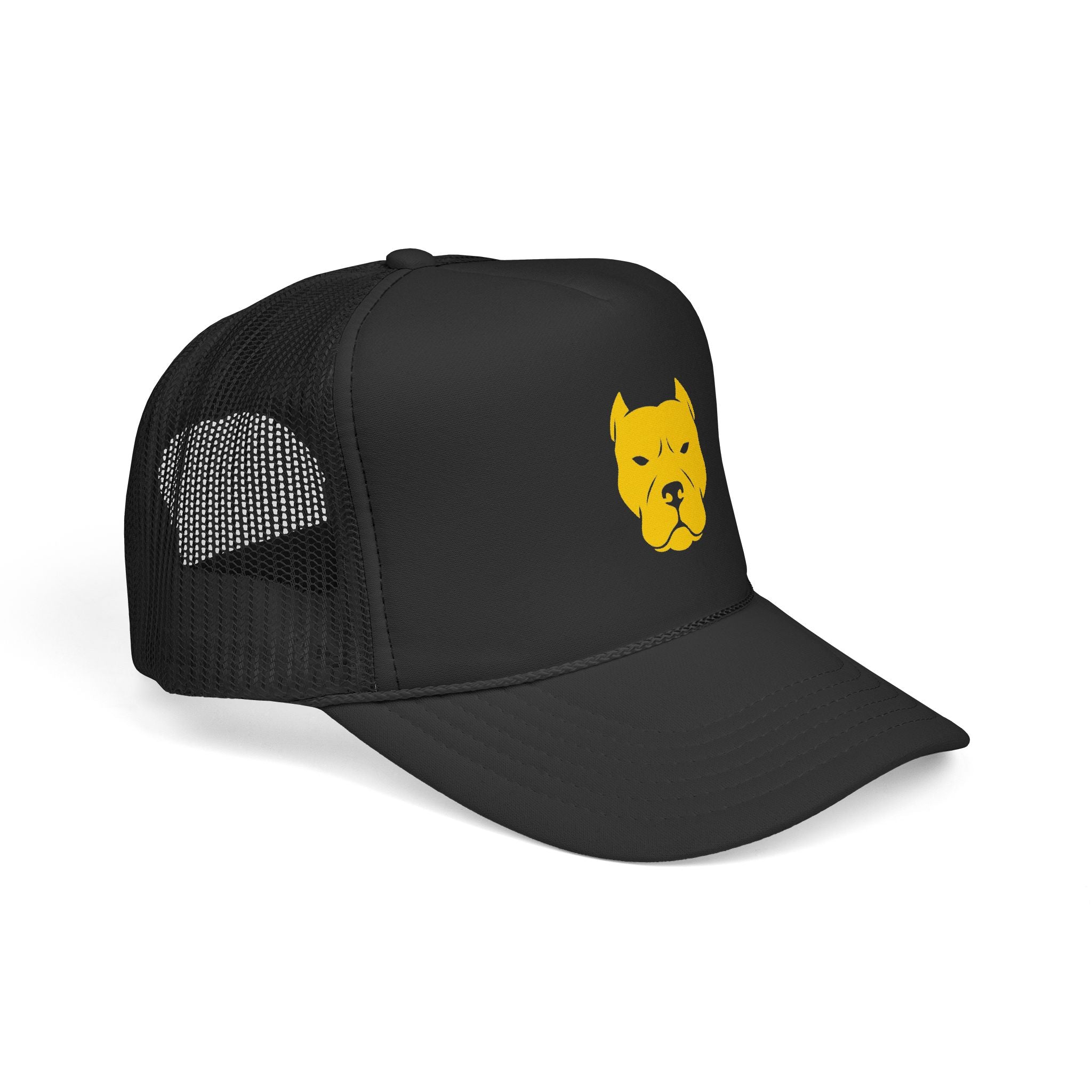 Gold Pitbull Silhouette Trucker Cap