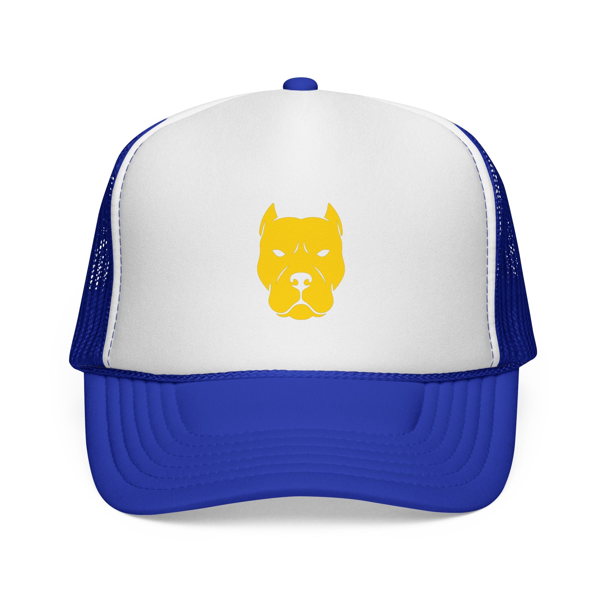 Gold Pitbull Silhouette Trucker Cap