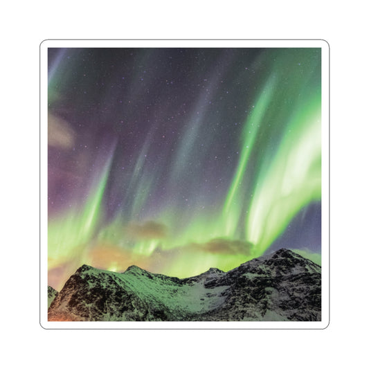 Aurora Borealis Kiss-Cut Stickers - Northern Lights Aesthetic for Nature Lovers