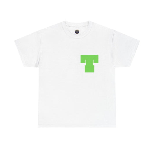 Unisex Heavy Cotton Tee with Bold Letter T | Casual Streetwear, Gift for Him/Her, Everyday Style, Birthday Apparel, Comfortable Tee