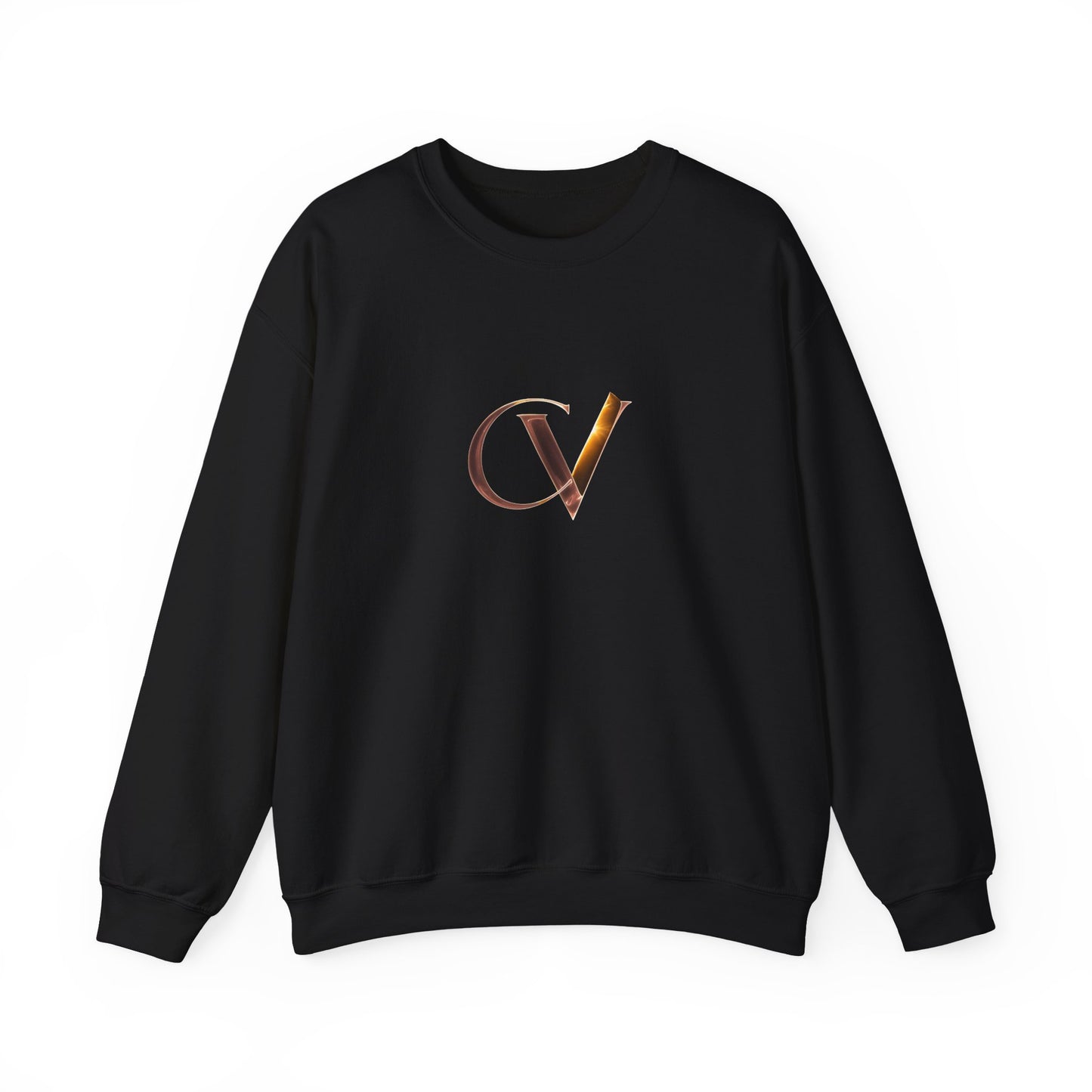 Minimalist CV Monogram Crewneck Sweatshirt — Elegant Initial Logo Pullover