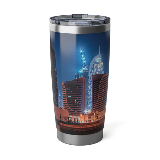 Dubai 20oz Travel Tumbler - Urban Nightscape Design for Adventurers