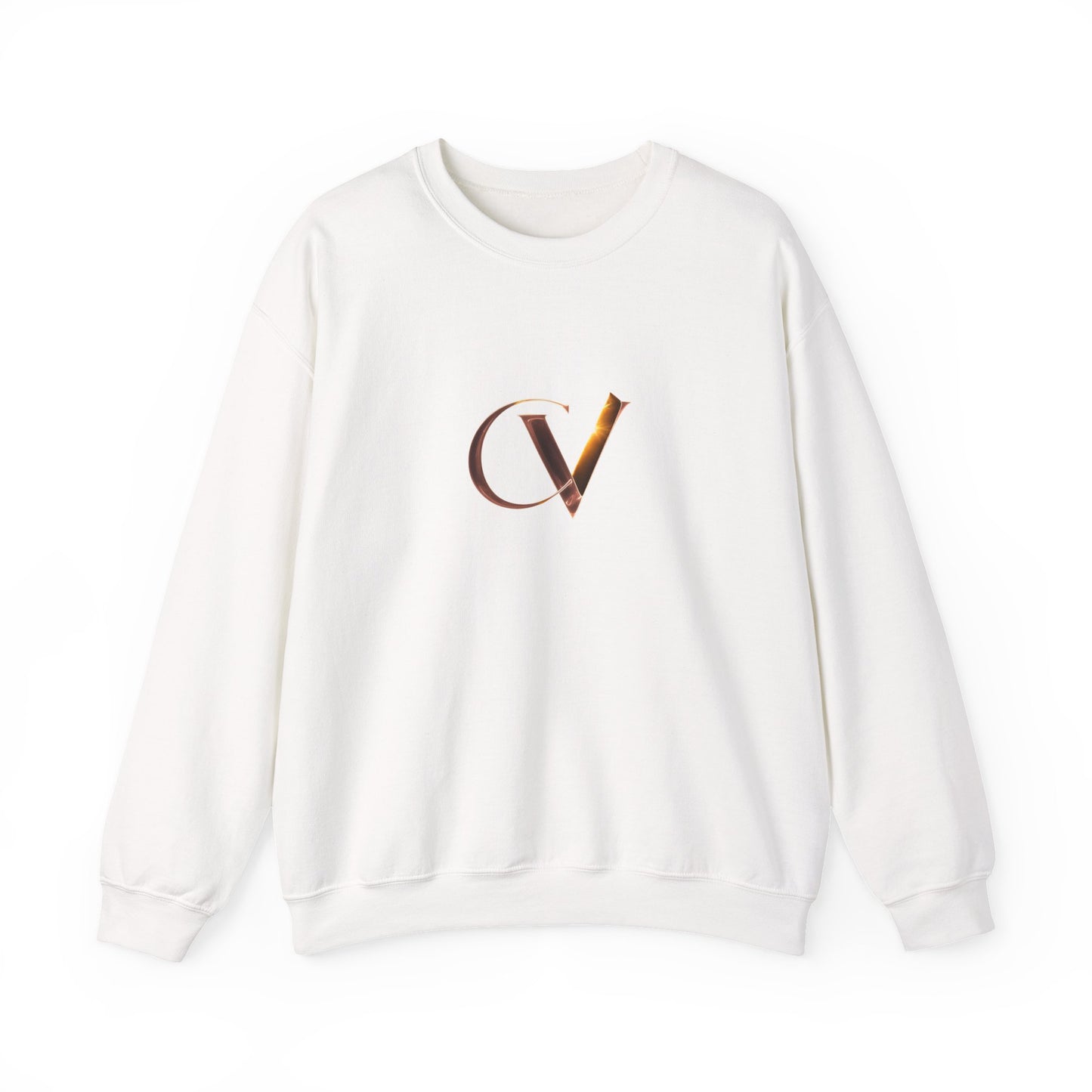 Minimalist CV Monogram Crewneck Sweatshirt — Elegant Initial Logo Pullover